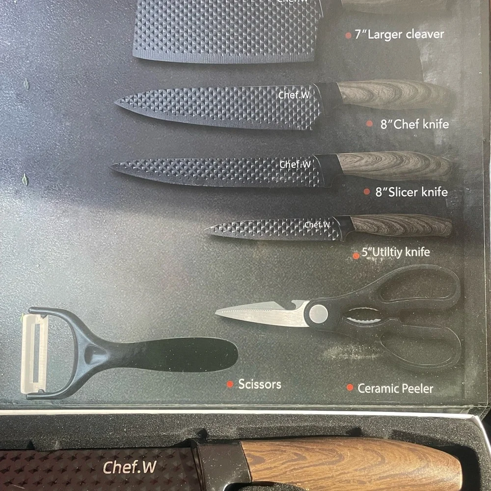 Chef.W Kitchen Knife Set with Peeler